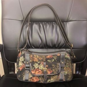 Vintage 90s Floral Tapestry Purse